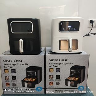 10L Visual French Fry Machine Multifunctional Electric Fryer Household Air Fryer Cross-Border Air Fryer Foreign Trade Wholesale