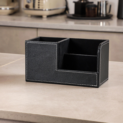 Factory direct supply creative leather pen holder office leather storage box pen holder multi-functional storage desktop gift wholesale