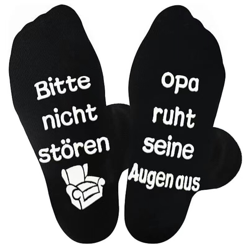 Father's Day Gift Socks Christmas Gift German Do Not Disturb European and American Cross-border Floor Socks Rest Creative Socks