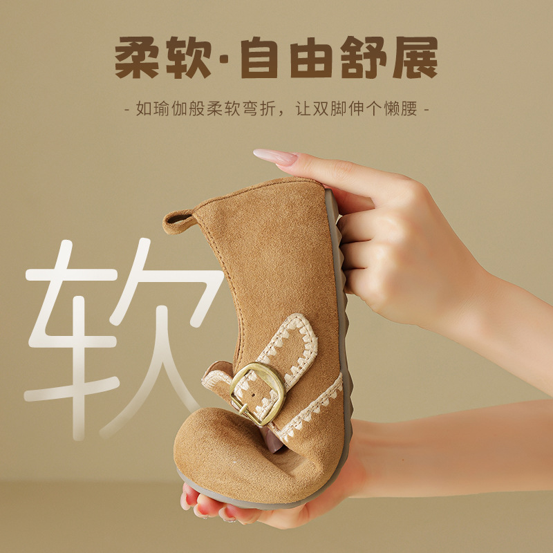 Zapatos Birken de suela gruesa para mujeres 2025 nuevos zapatos de invierno con suela suave retro para mujeres embarazadas.