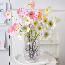 仿真大号虞美人 跨境新品罂粟花虞美人酒店婚礼吊顶花材假花批发