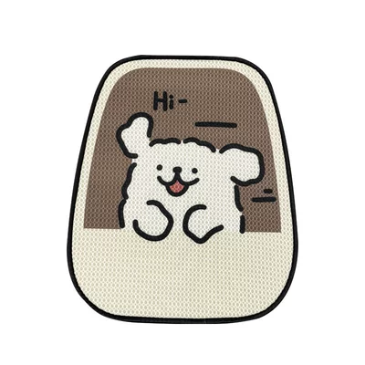 Seat cushion, seat cover Seat Cushion Summer Cool Cushion Seat - jr-hi-dog-white-dog-backrest