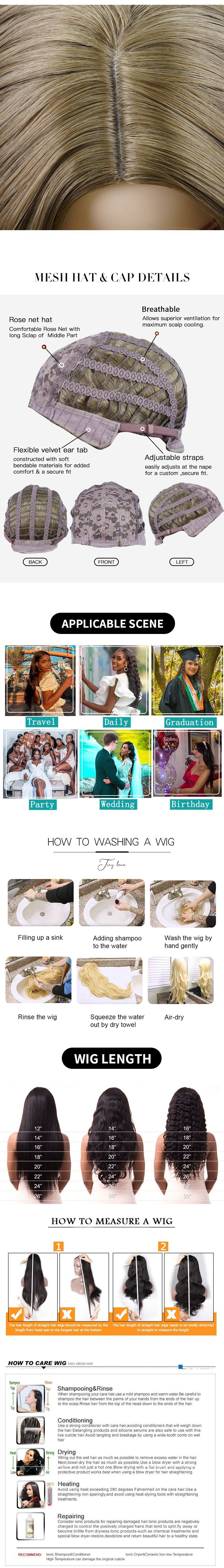 Synthetische Perücke mit Farbverlauf, langes lockiges Haar ohne Spitze, Ganzkopf-Perücken_voghion.com