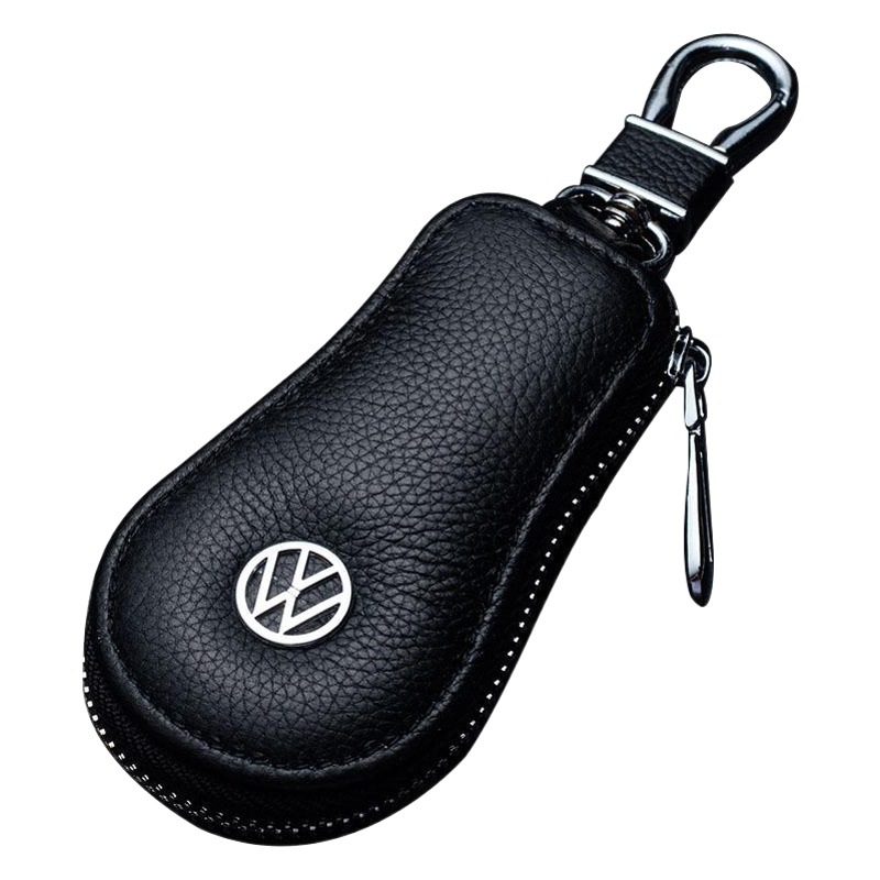Car key bag universal men's and women's remote control key protective case compact creative personality fashion leather key bag