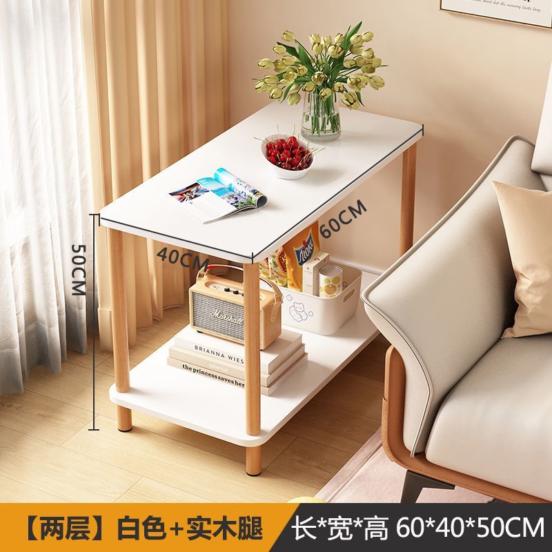 Sofá de mesa de té sala de estar pequeño gabinete de mesa de cabecera móvil gabinete de mesa lateral simple alquiler de mesa cuadrada