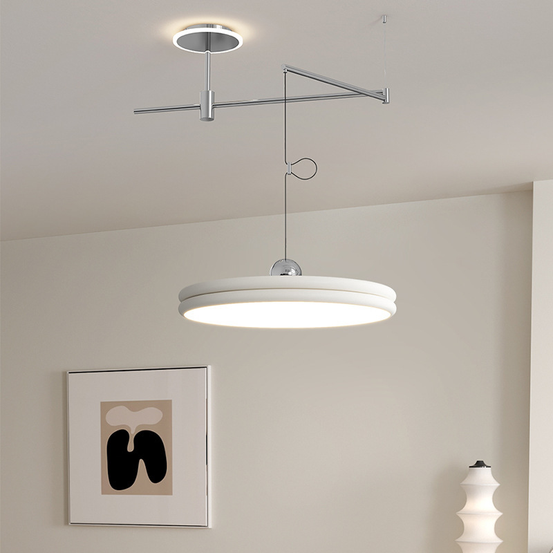 Lámpara de techo moderna y minimalista para restaurante, lámpara de mesa de comedor, lámpara creativa con personalidad para barra de bar, lámpara de techo con brazo oscilante UFO 270L
