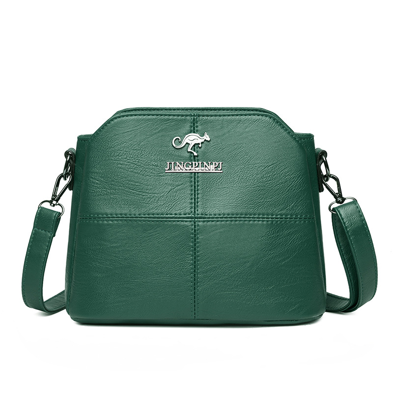 Bolso nuevo bolso de hombro de las mujeres de gran capacidad de moda estilo coreano color sólido bolso de la madre de las mujeres de mediana edad pequeña bolsa cuadrada bolsa de mensajero