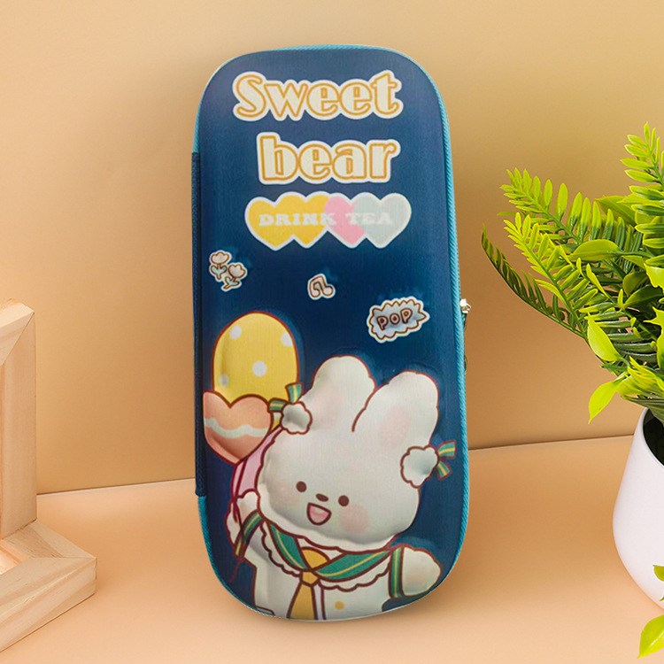 Estuche de papelería tridimensional EVA3D para estudiantes Estuche para lápices de dibujos animados para niños Estuche para lápices de gran capacidad de alto valor Bolso de papelería lindo