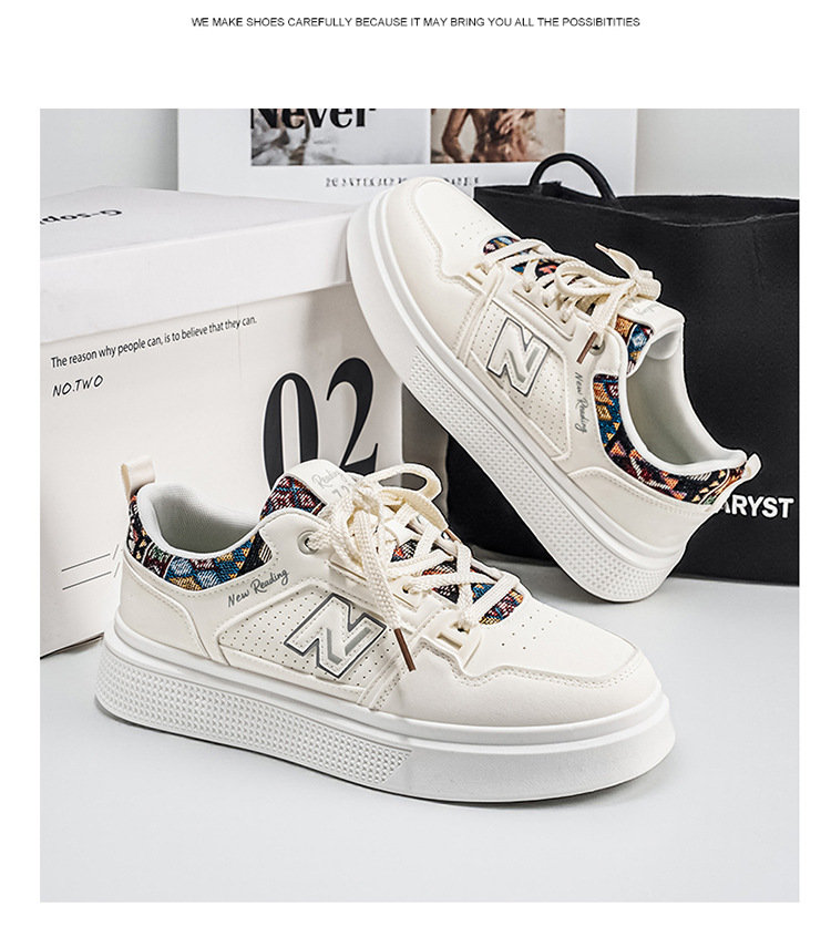 Giày thể thao nam sneaker trắng phong cách cá tính, thoáng mát, đế êm — 723 trắng chi tiết 26