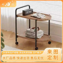茶几客厅高级感小桌子可移动茶几小推车北欧风现代简约带滚轮桌子