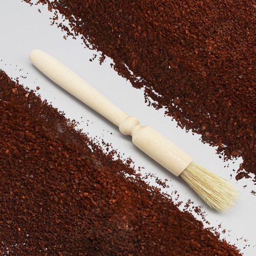 Coffee cleaning brush grinder pure pig hair round head wooden handle brush grinder cleaning brush wooden handle coffee brush