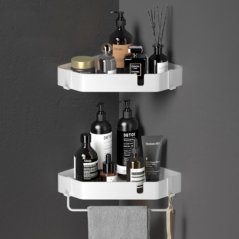 Bathroom Storage Rack Without Punching Holes Wall-Mounted Toilet Bath Toilet Tripod Wash Basin Wall Storage Rack