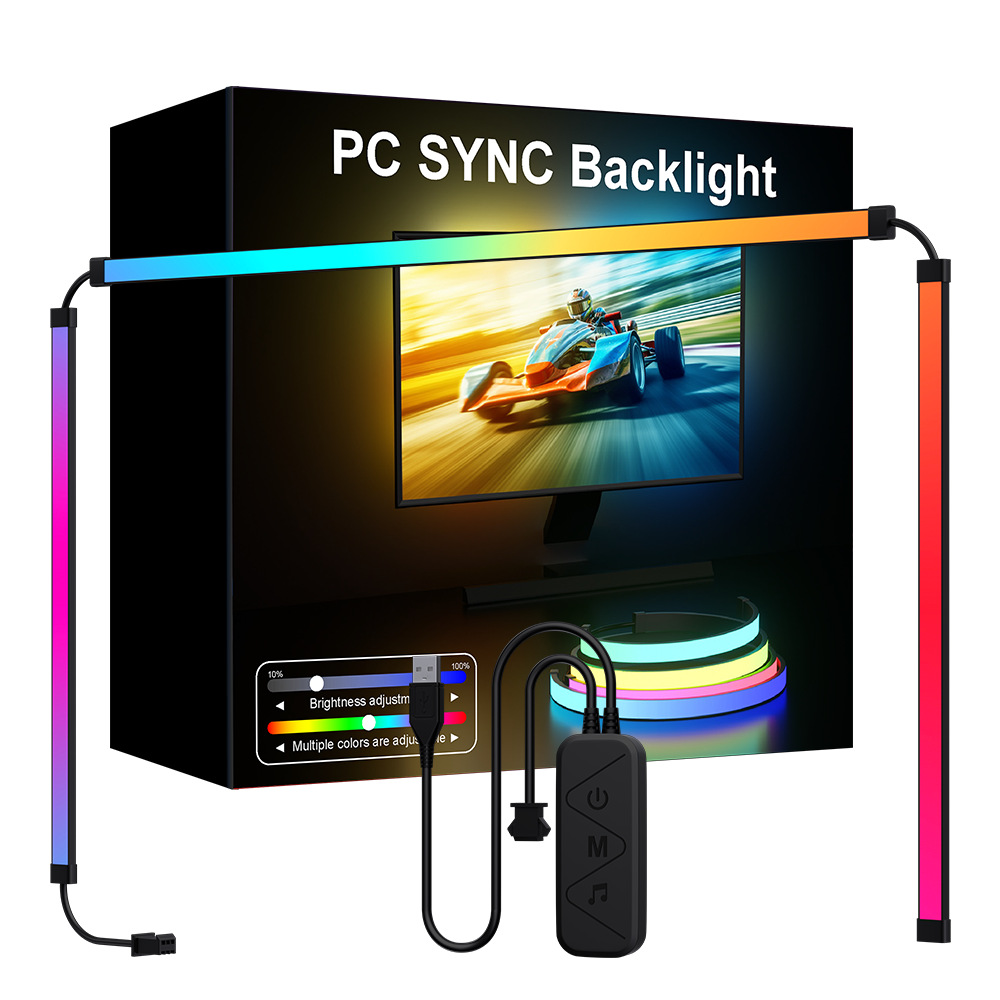Luz RGB ambiental sincronizada con pantalla para computadora