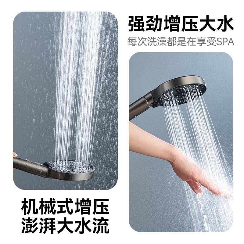 新しいクロスボーダーラージパネルスーパーチャージシャワー5速調整スプレーガンシャワーヘッド家庭用バスハンドヘルドシャワーヘッド|undefined