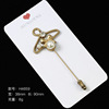 Metal artificial stone inlay, brooch, suit, decorations, bright catchy style, with gem