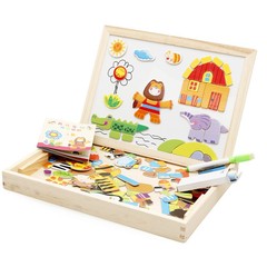 Children's toys wooden magnetic puzzle puzzle animal puzzle double-sided magnetic drawing board children's educational puzzle