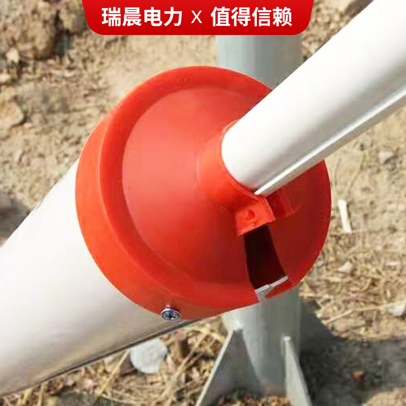 PVC拉线护套黑黄警示管电力通讯电线杆斜拉线反光保护警示套管