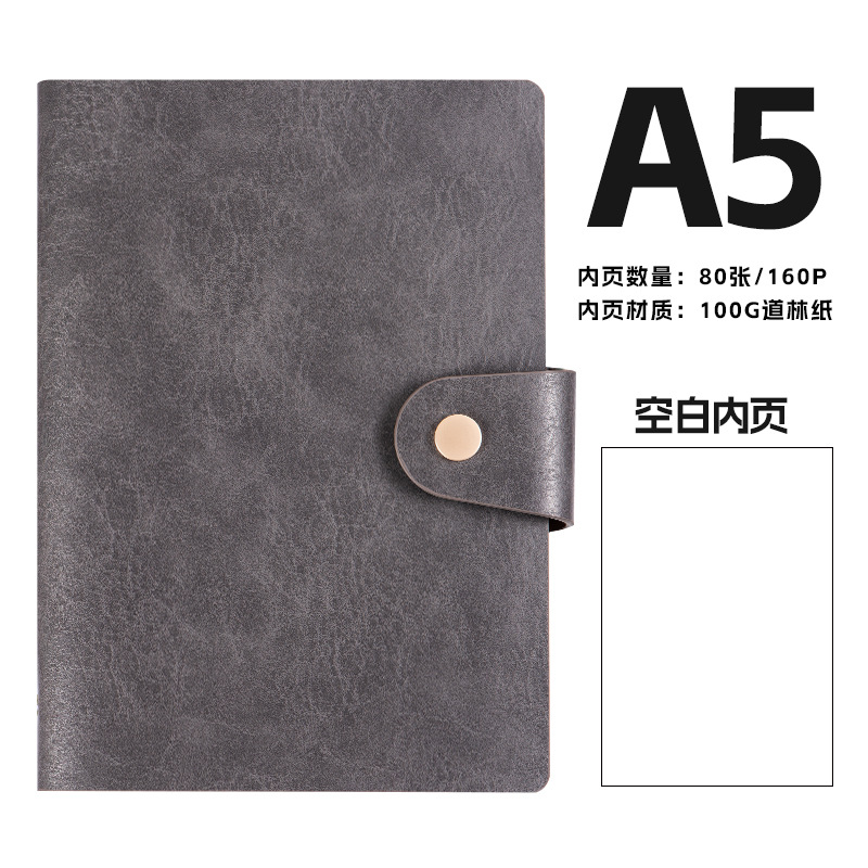 A5 レトロ牛革ビジネスノートブック卸売バックルオフィスレザーバインダーメモ帳カスタマイズ