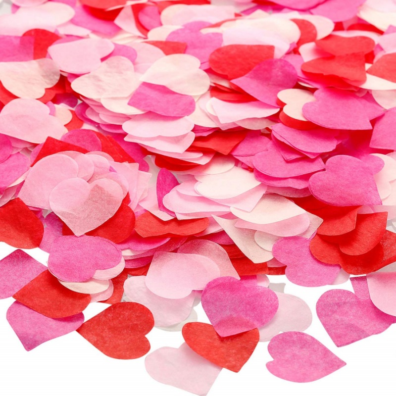 10g colorido 2.5cm confeti de amor fiesta de bodas de San Valentín sosteniendo pétalos globos transparentes relleno de bola de olas