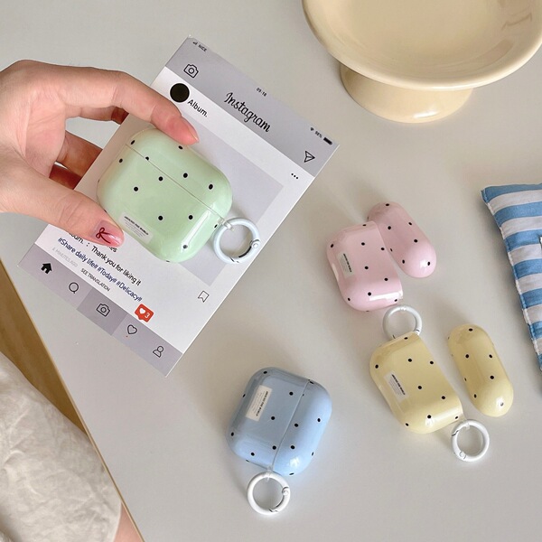 Small and fresh four-color polka dots suitable for AirPods 4 generation protective case Apple 1/2 generation 3 generation Bluetooth headset case Pro3