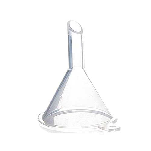 Liquid dispensing artifact, various sizes of plastic funnels, metal aluminum funnels, perfume dispensing tools