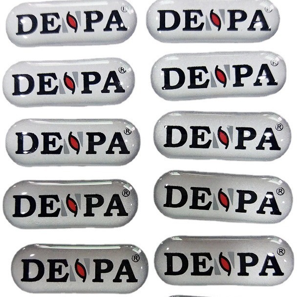 生产圆形滴胶贴纸 透明logo汽车标 水晶滴塑商标鼓包按键面板贴