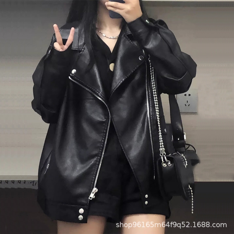Maillard Leather Jacket Women's Autumn and Winter Women's Motorcycle Short Black Explosions Small cotton and thickening Leather Jacket Maillard Leather Jacket Women's Autumn and Winter Women's Motorcycle Short Black Explosions Small cotton and thickening Leather Jacket