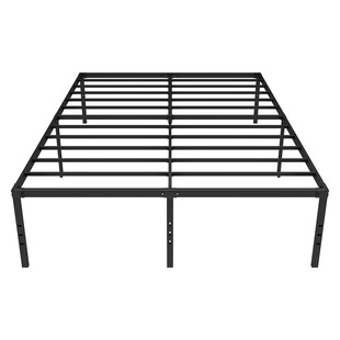 Cross -border dedicated to folding bed frame iron skills simple single bed B & B large bed house house -bed assembly iron bed black