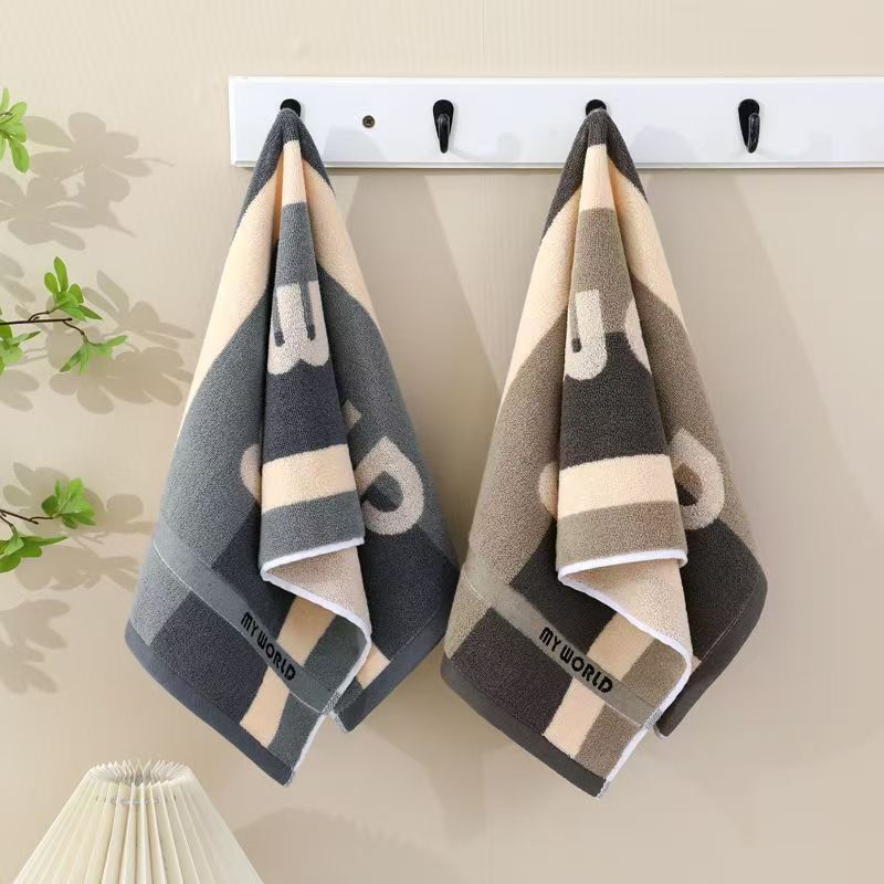 Customized Pure Cotton Men's and Women's Bath Towels, Cotton Absorbent Kidsren's Towels, Adult Home Student Couple Face Washcloths