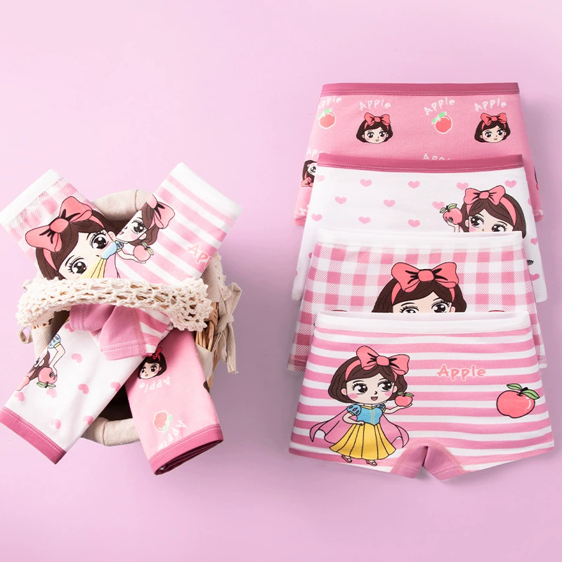 Children's Cotton Underwear Shorts, Kids Boxer Briefs, Cute Prints, Sizes S–3XL