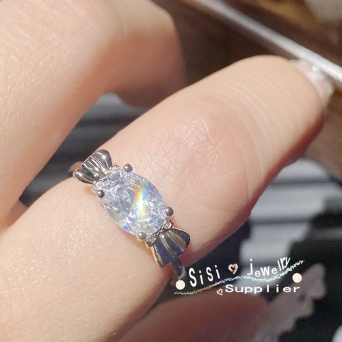 Sisi Girl Princess Dream Wedding Ring Series Ring Plated 18K Cuic Bright Versatile Wedding Dress Niche Design