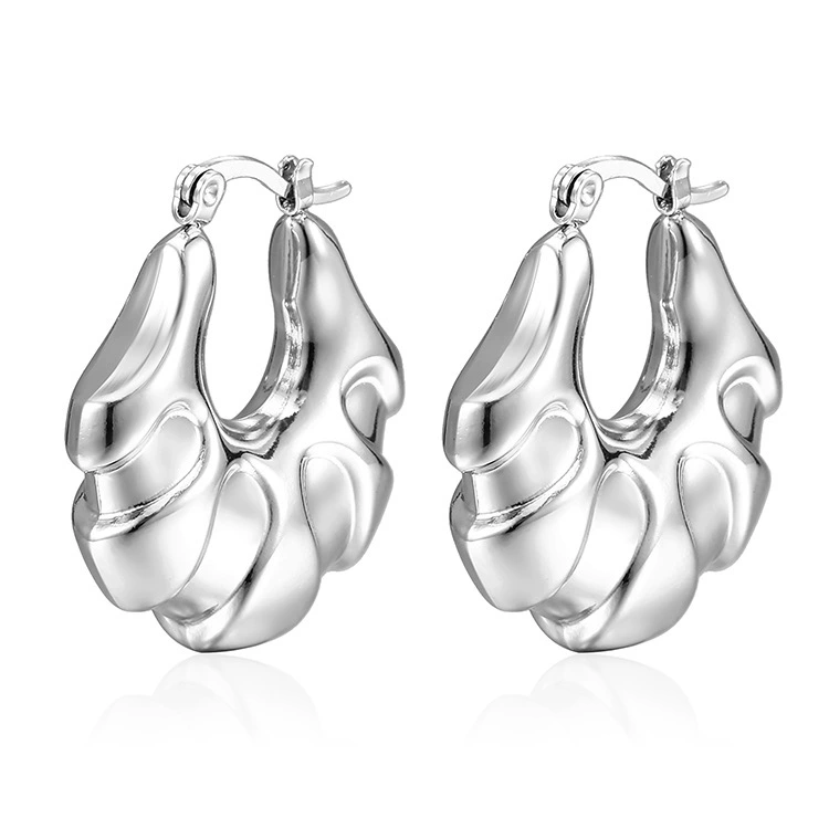 Серьги из нержавеющей стали, европейский стиль, 18 К, оптовая продажа