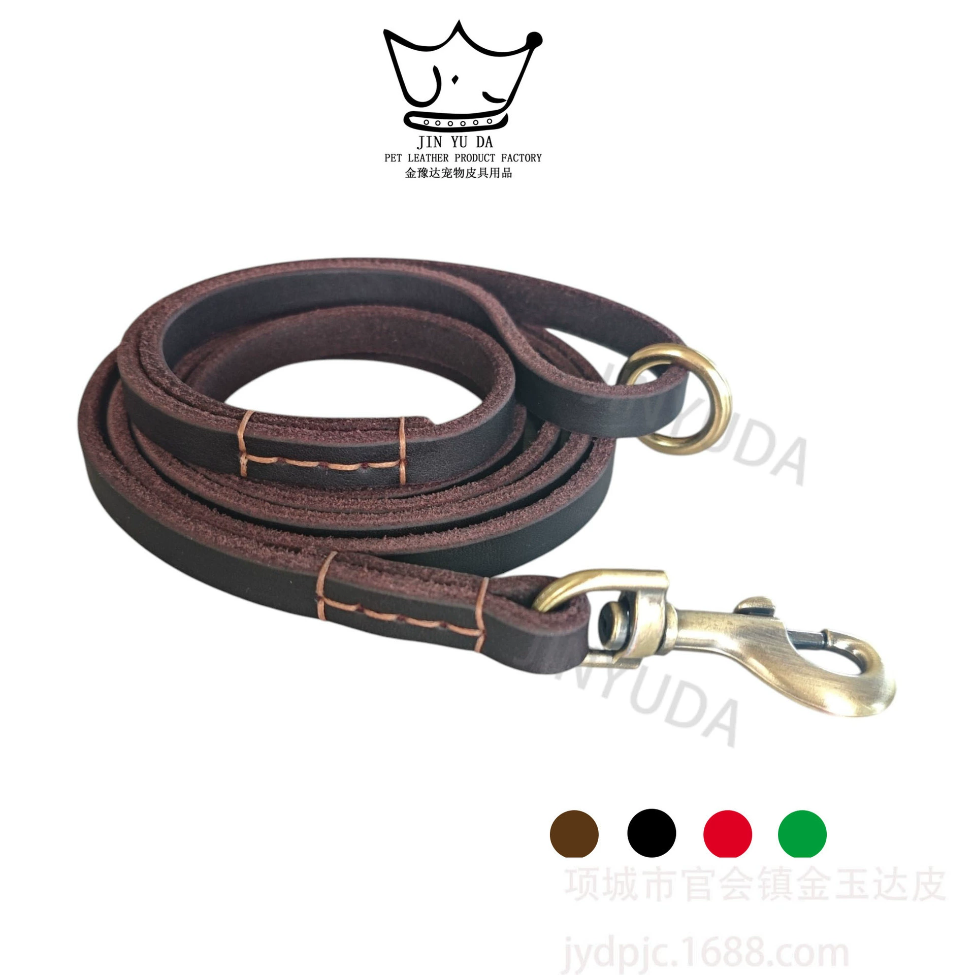 Pet leash pet leash dog leash dog leash walking dog leash dog leash genuine leather head layer cowhide full grain