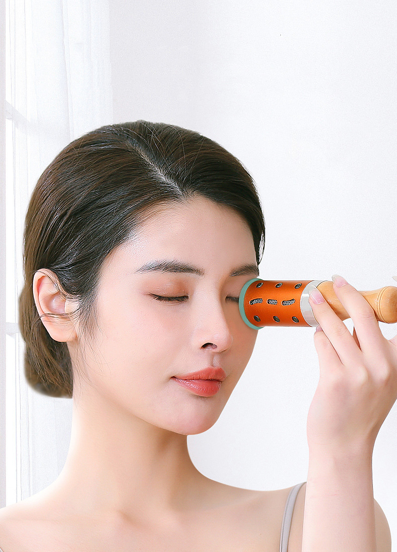 Bian Stone Facial Moxa Roller Wand Portable Eye Massage Tool with Moxa Sticks for Spa and Home Warm Therapy overview