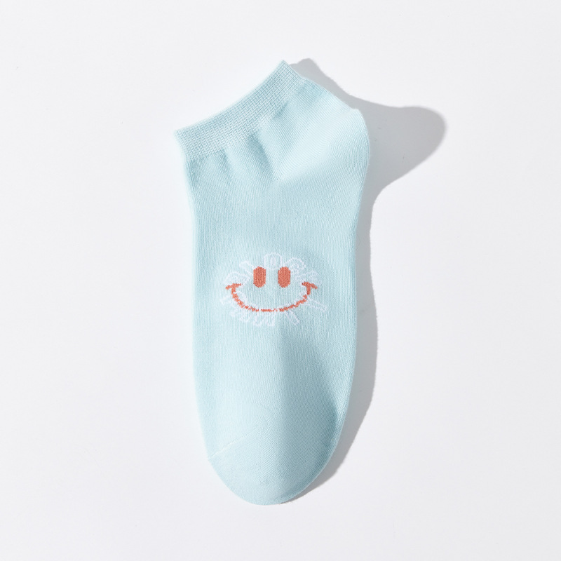 Zhuji calcetines de las mujeres de primavera y verano de corte bajo-Top corto tobillo calcetines de moda de algodón japonés suave sudor-absorbente calcetines de las mujeres al por mayor de algodón