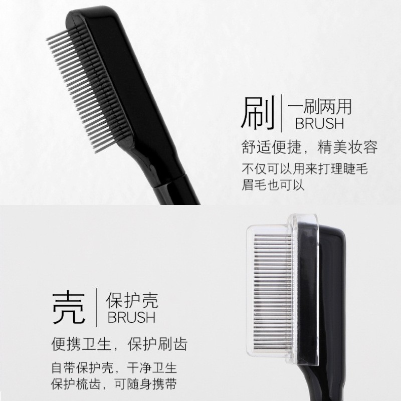 Eyelash Comb, Eyebrow Comb, Steel Needle Comb, Dense-Toothed Eyebrow Trimming Comb, Eyelash Curling Makeup Brush, Beauty Tool, Eyelashes with Clear Roots
