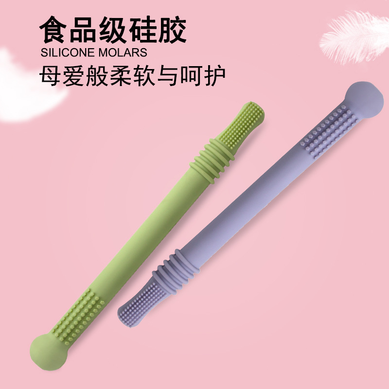 Palo molar para bebés, anti-comer, manos, silicona de grado alimenticio, período de deseo bucal, apaciguamiento del bebé, productos para morder durante la dentición