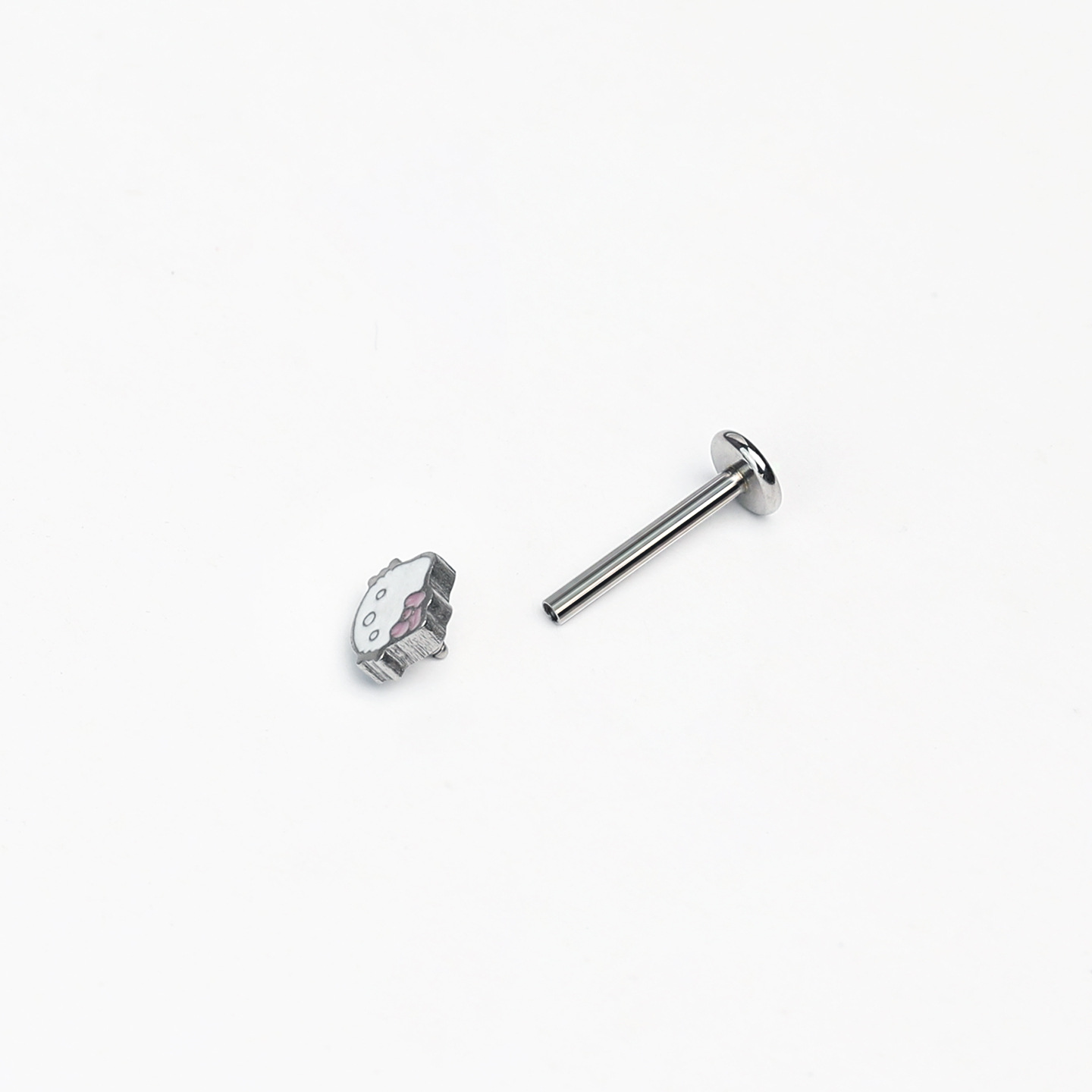 Labret piercing jewelry detail image