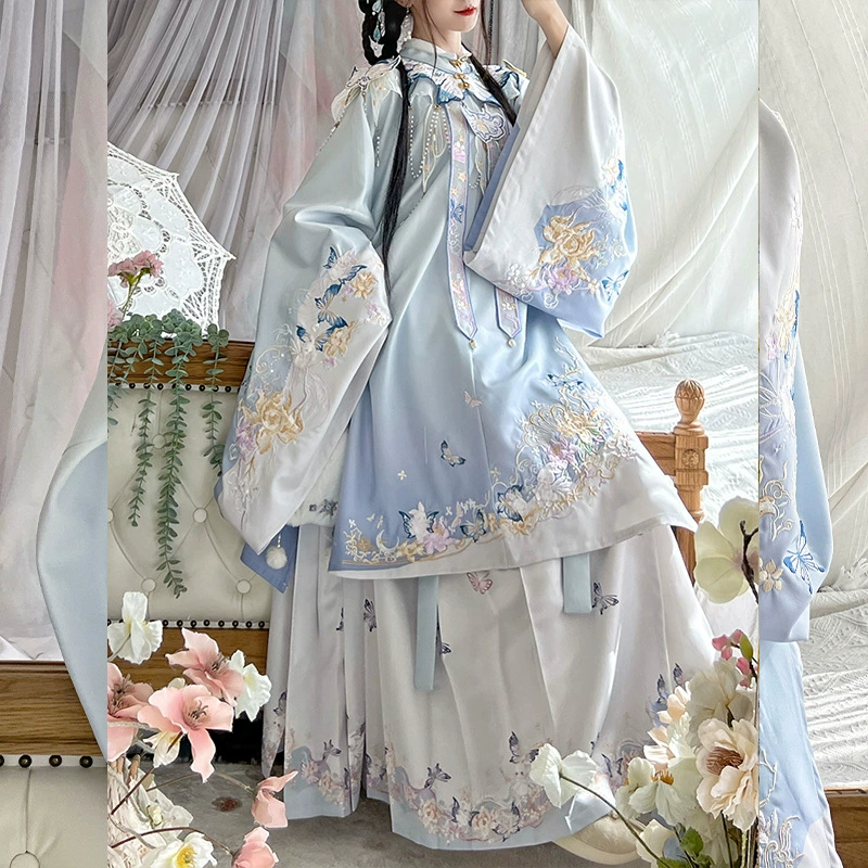 Hanfu женская нефритовая ветвь стеллажи тяжелая промышленная вышивка