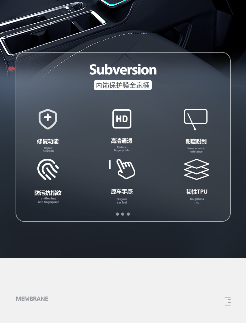 Suitable for Haval M6plus special central control interior TPU protective film Harvard navigation tempered film car tpu film