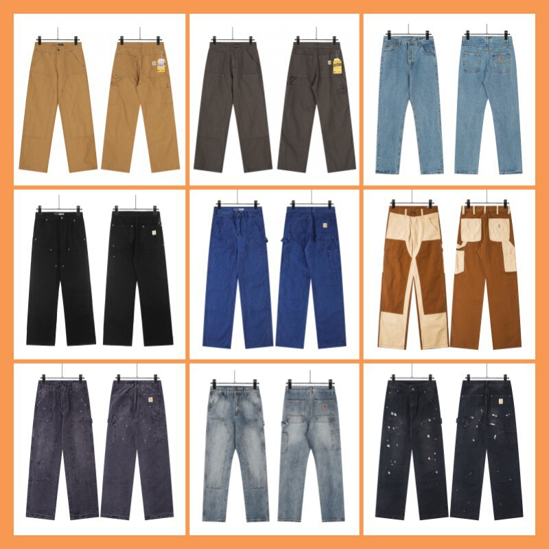 Gallery Splash-Ink Pocket Flared Pants Unisex Couple Fashion Casual Jeans Summer Thin Style