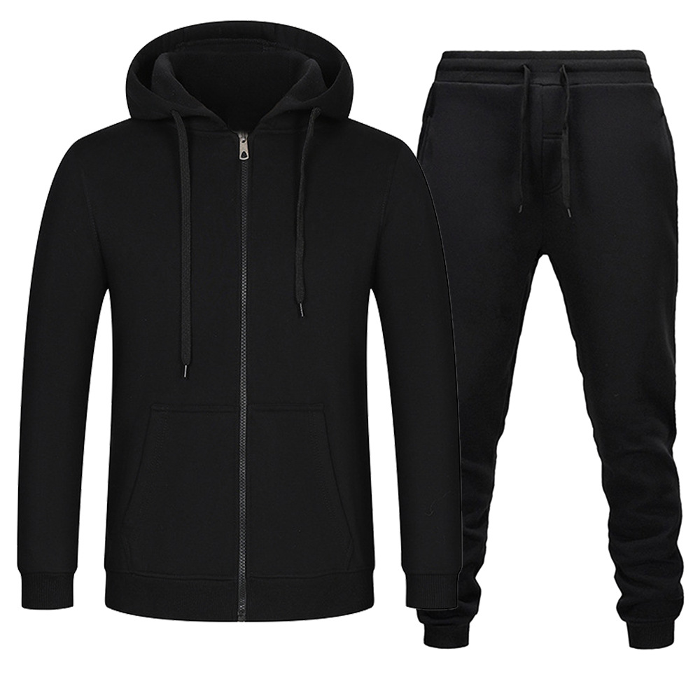 Herren Kapuzenpullover Und Jogginghosen Set Aus Flanellstoff_voghion.com