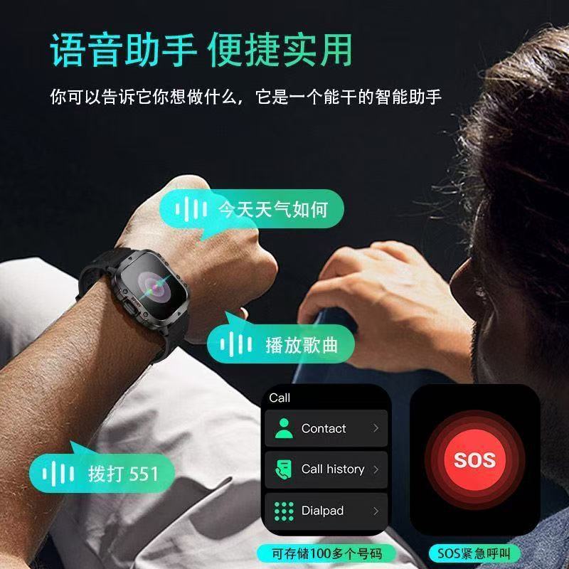 プロ仕様の屋外用 3 つの耐性スマート スポーツ ウォッチは、登山やランニング中の心拍数と血中酸素を監視し、防水グレードの大画面を備えています。|undefined