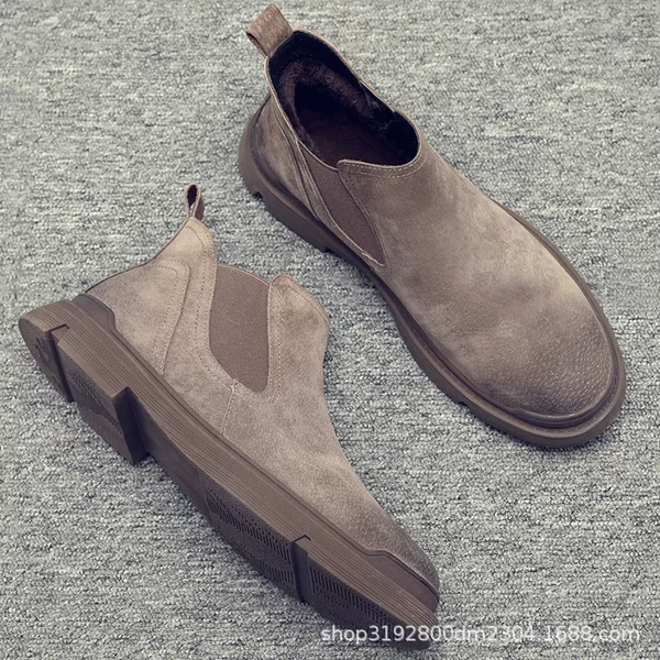 H688 Mid-range Trendy Men's Boots Foot Retro British Style High-range Martin Boots Shoes Spring Chelsea Boots Men's plus size