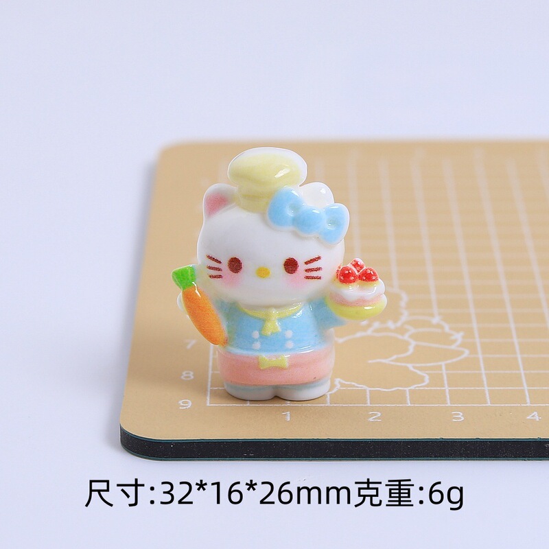 三次元クリエイティブニャーニャーシェフ漫画手作り diy クリーム接着剤樹脂小物アクセサリーホール靴バックル材料卸売|undefined