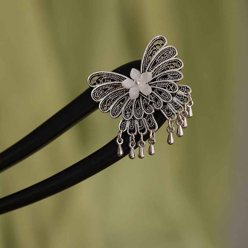 U자 모양의 은나비 15cm [흑단]