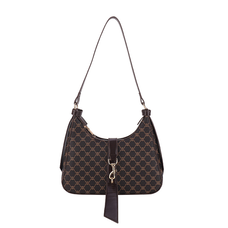 High-end armpit bag for women, versatile summer 2023 new fashion one-shoulder niche design retro print crossbody bag_voghion.com