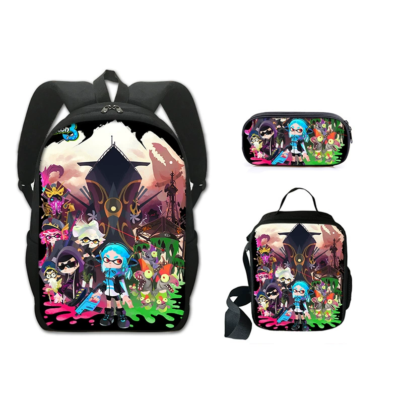Backpack, pencil case, set, new collection, polyester, 3 piece set