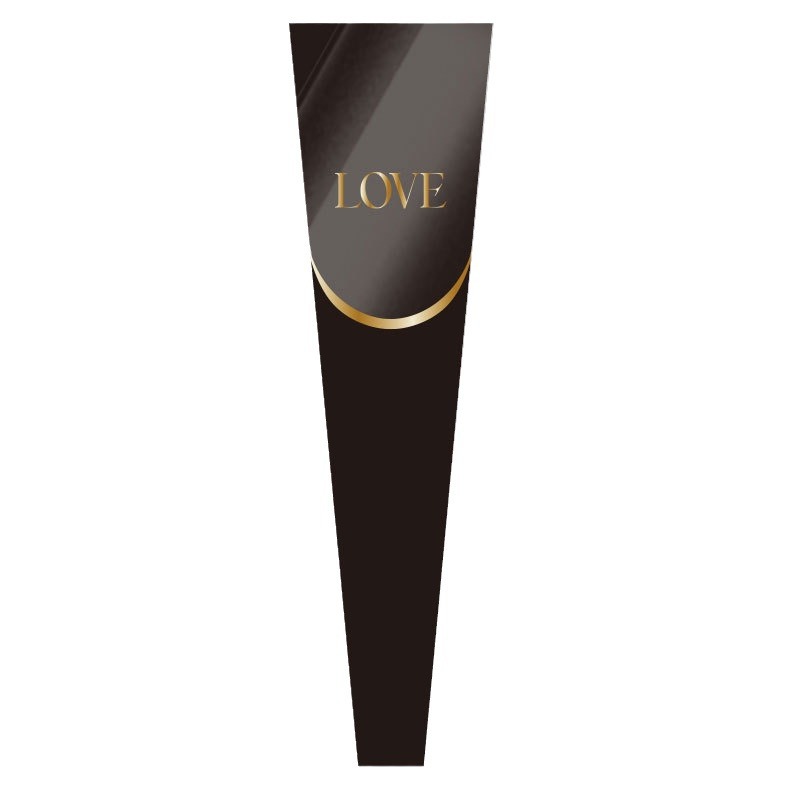 Huaxi LOVE estampado bolsas de flores bolsas de flores rosa bolsas de vidrio transparente papel de embalaje de flores OPP