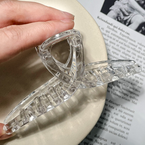 Hairpin for women to style hair at the back of the head, Korean influencer transparent hair claw hair shark clip for women, medium large hair clip